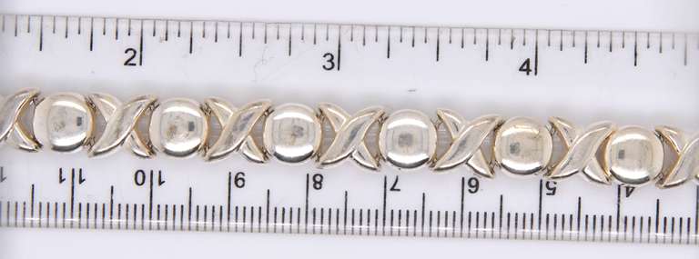 Vintage Italian Sterling Silver XO Bracelet