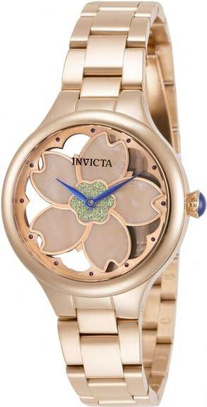 Invicta Rose Gold Flower Dial, New In Box.