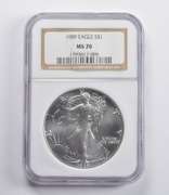 MS70 1989 American Silver Eagle NGC