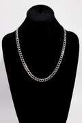 10K White Gold 7mm Curb Link Chain 22 Inch