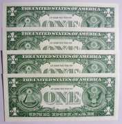 (4) Superb Crisp 1957 $1 Star Replacement Silver Certificates-Consecutive!
