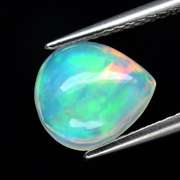 Glowing! 1.38ct full cover multi-pattern Jelly Opal