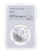 SP70 1998-S Kennedy Silver Half Dollar - Graded NGC