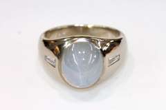Fine Blue Star Sapphire in 14k Ring