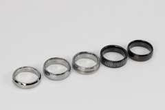 Lot of 5 Size 12 Tungsten Carbide Rings in Various Styles