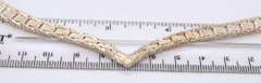 Vintage 925 Sterling Silver V Shape Chevron Necklace