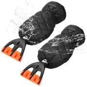 2PCS Snow Shovel Set Windscreen Ice Scraper Gloves