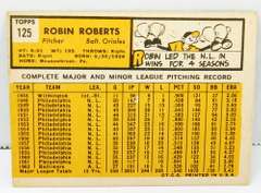 1963 Robin Roberts Topps Baseball Card