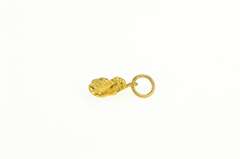 22K Yellow Gold Natural Cluster Textured Abstract Nugget Charm/Pendant