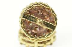10K Yellow Gold 2.28 Ctw Fancy Brown Diamond Cluster Stud Earrings