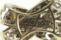 14K White Gold 1.33 Ctw Natural Sapphire Rainbow Diamond X Pendant