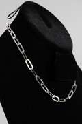 .925 Sterling Silver 7mm Paperclip Chain 16 Inches