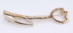 Vintage 925 Sterling Silver Flower Brooch