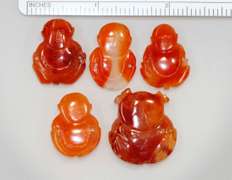 Antique Carnelian Protective Amulets - Lot of 5