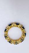 Beautiful Blue Sapphire Eternity Band Ring