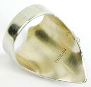 Vintage Wide Sterling Turquoise Ring, Size 6.5
