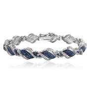 Blue & White Diamond Bracelet