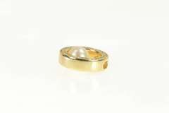 14K Yellow Gold 7.5mm Pearl Diamond Circle Statement Pendant