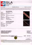 Fabulous 12.35CTW Oval Cut Ruby & 3.50CTW Diamond Tennis Bracelet in Gold Plated Sterling Silver