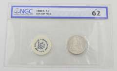 MS62 1880-S Morgan Silver Dollar - GSA Soft Pack - Graded NGC