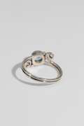 .925 Sterling Silver Ring w/ 7mm Blue Topaz Natural Gem Stone Size 8