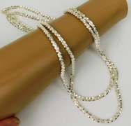 2 Italian Milor Glistening Sterling Silver Necklaces