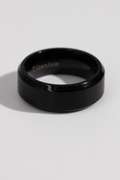 8mm Black Finished Titanium Wedding Band Size 8