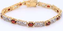 Vintage 925 Sterling Silver Cubic Zirconia Tennis Bracelet