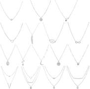 16 Pcs Variety Fashion Necklaces