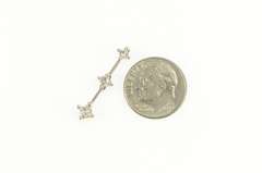 14K White Gold 0.50 Ctw Princess Diamond Tiered Drop Pendant