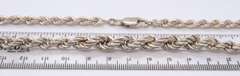 Vintage 925 Sterling Silver Rope Chain Necklace
