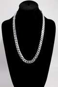 Italian Sterling Silver 10mm Miami Cuban Link Chain 24 Inch