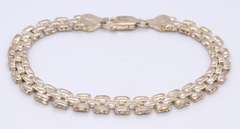 Vintage Italian 925 Sterling Silver Fancy Link Bracelet