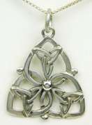 Large Sterling Celtic Trinity Pendant & Chain