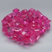 Premium 4.06ct 50 piece princess cut Ruby set