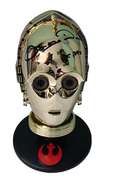 Anthony Daniels Signed Star Wars See-Threepio C-3PO Mini Helmet Official Pix ACOA
