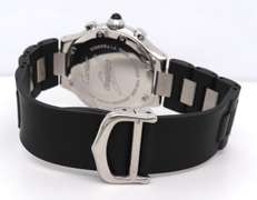 Cartier 21 Chronoscaph Quartz 32mm Black Rubber Strap Watch