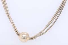 Italian 925 Sterling Silver Multi Strand Snake Chain Necklace