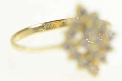 14K Yellow Gold 0.48 Ctw Diamond Squared Cluster Engagement Ring