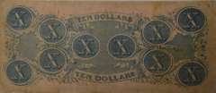 December 2nd 1862 Confederate $10 CS-52, Circulated.