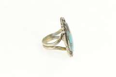 Sterling Silver Navajo Ornate Turquoise Native American Ring
