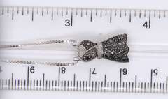 925 Sterling Silver Crystal Dress Pendant on Box Chain Necklace