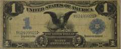 Series 1899 $1 Black Eagle Silver Certificate, Circulated.