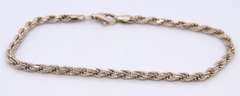 Vintage Italian 925 Sterling Silver Rope Bracelet