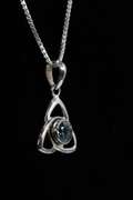 Sterling Silver Natural Blue Topaz Gemstone Pendant