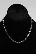 .925 Sterling Silver 3.2mm Paperclip Chain 16 Inches