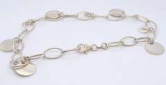 Vintage 925 Sterling Silver Dangle Anklet