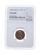 PF66 BN 1960 Lincoln Memorial Cent - Small Date - Graded NGC