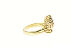 14K Yellow Gold Ruby Diamond Accent Heart Love Symbol Ring