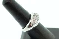 LADIES 14K WHITE GOLD AND DIAMOND RING